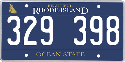 RI license plate 329398