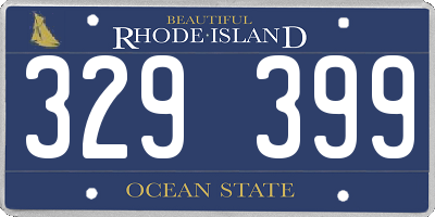 RI license plate 329399