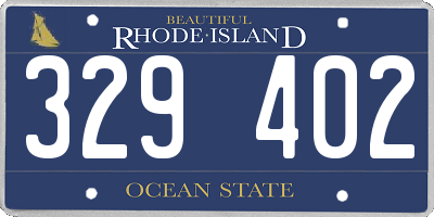 RI license plate 329402
