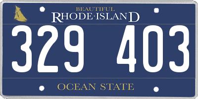 RI license plate 329403