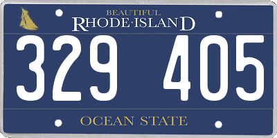 RI license plate 329405