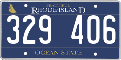 RI license plate 329406