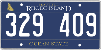 RI license plate 329409