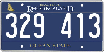 RI license plate 329413