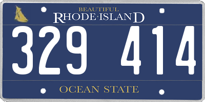 RI license plate 329414