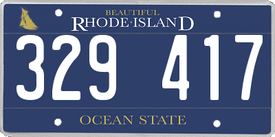 RI license plate 329417