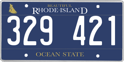 RI license plate 329421