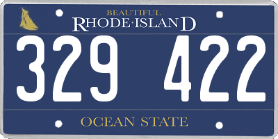 RI license plate 329422
