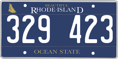 RI license plate 329423