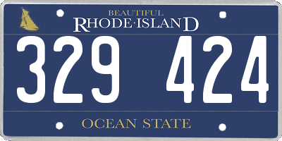RI license plate 329424