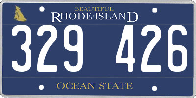 RI license plate 329426