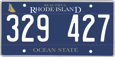 RI license plate 329427