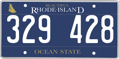 RI license plate 329428