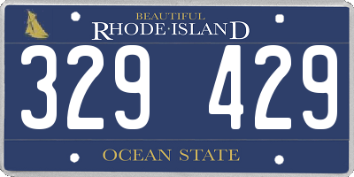 RI license plate 329429
