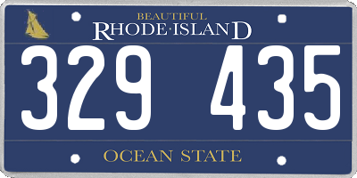RI license plate 329435
