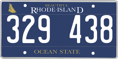 RI license plate 329438
