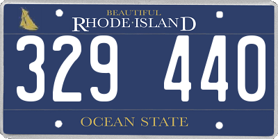 RI license plate 329440