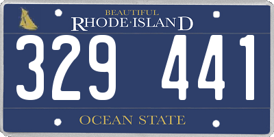 RI license plate 329441