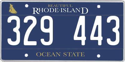 RI license plate 329443
