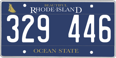 RI license plate 329446