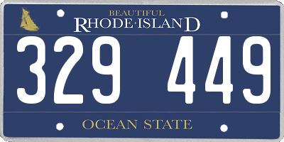RI license plate 329449
