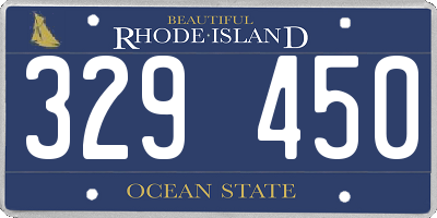RI license plate 329450