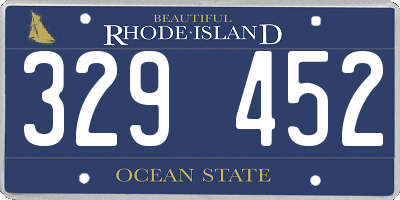 RI license plate 329452