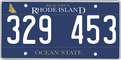 RI license plate 329453