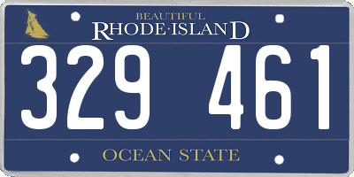 RI license plate 329461