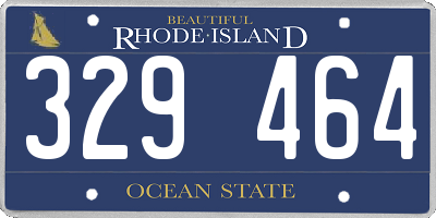 RI license plate 329464