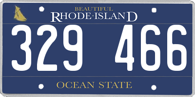 RI license plate 329466