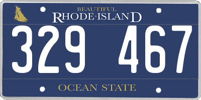 RI license plate 329467