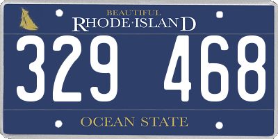 RI license plate 329468