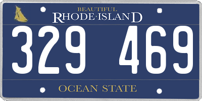 RI license plate 329469
