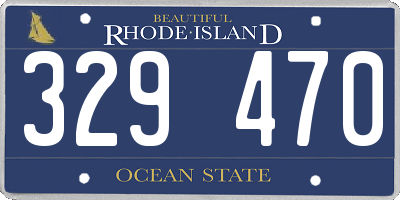 RI license plate 329470