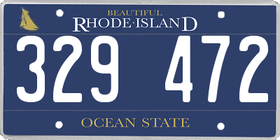 RI license plate 329472