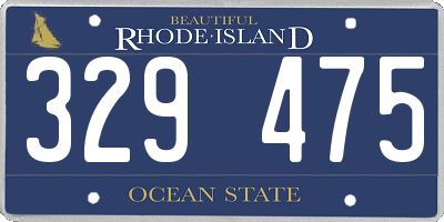 RI license plate 329475