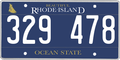 RI license plate 329478