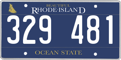 RI license plate 329481
