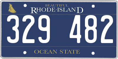 RI license plate 329482