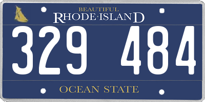 RI license plate 329484
