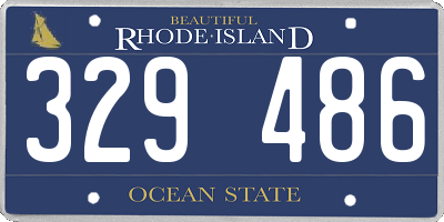RI license plate 329486