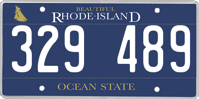 RI license plate 329489