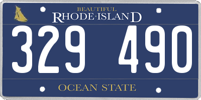 RI license plate 329490