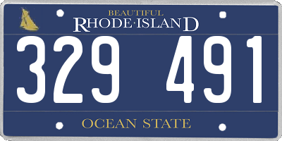RI license plate 329491