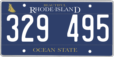 RI license plate 329495