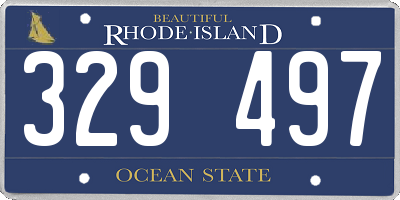 RI license plate 329497