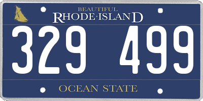 RI license plate 329499