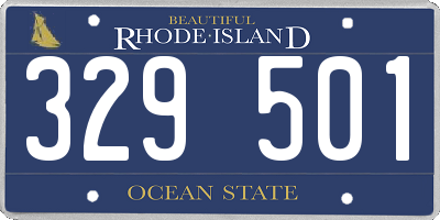 RI license plate 329501