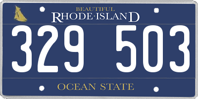 RI license plate 329503
